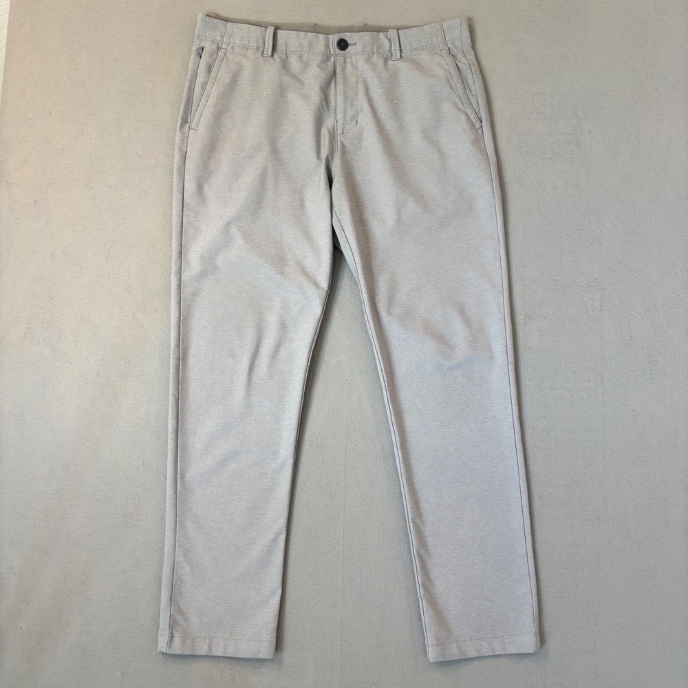 Tommy Bahama On Par Flat Front Pants Mens 36x32 Gray Golf Performance Chino